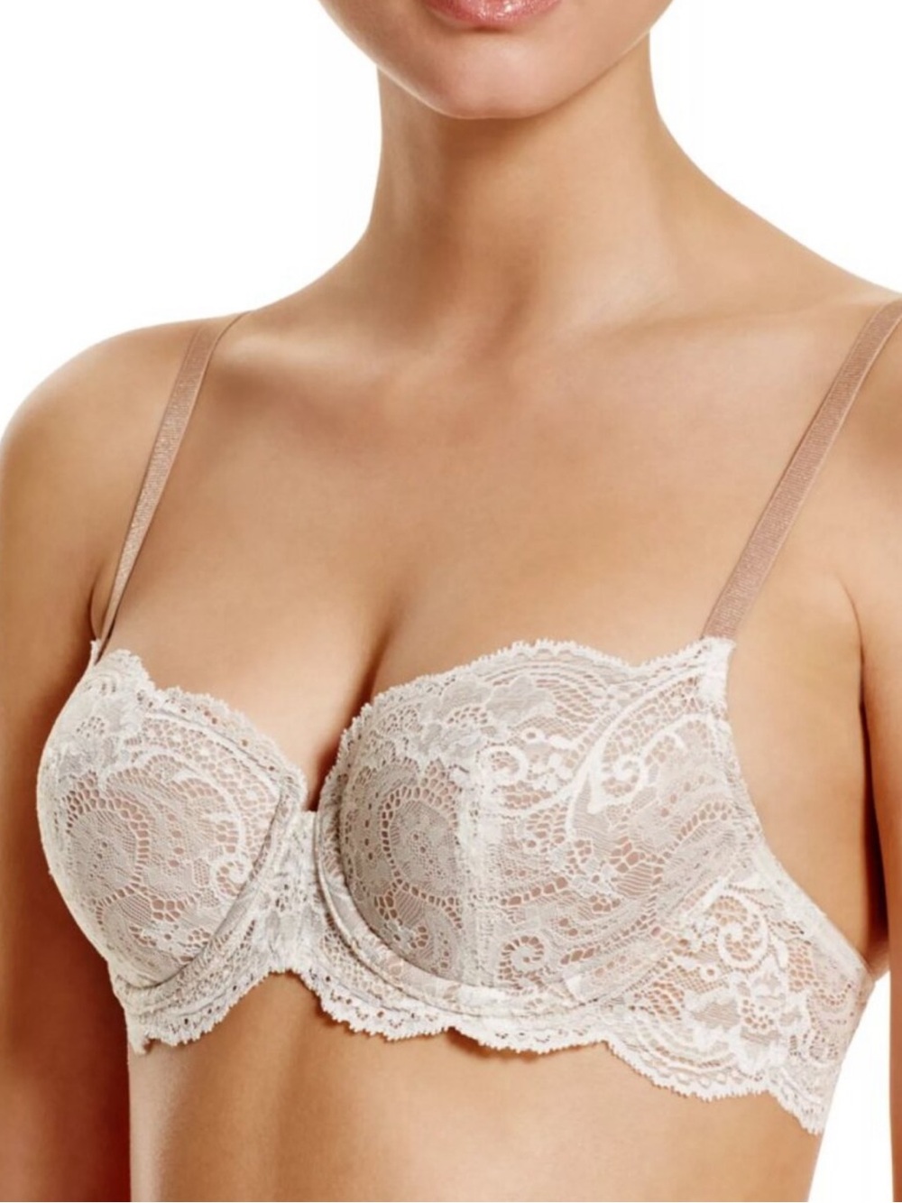 ThirdLove 24/7 Lace Balconette Bra in Cream